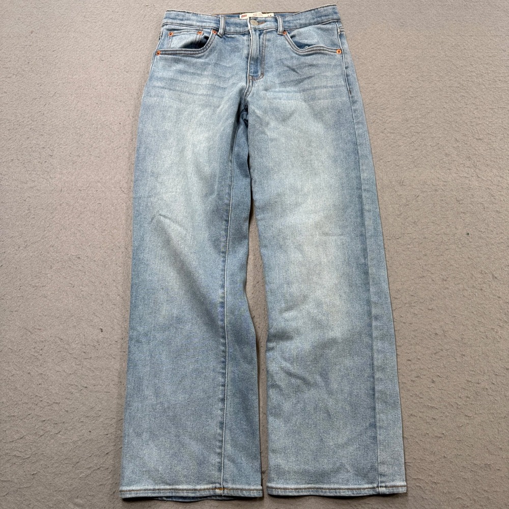 Y2K Levi's Jeans Women's 26/14 Blue Light Wash Denim Relaxed Fit Wide Leg Cotton